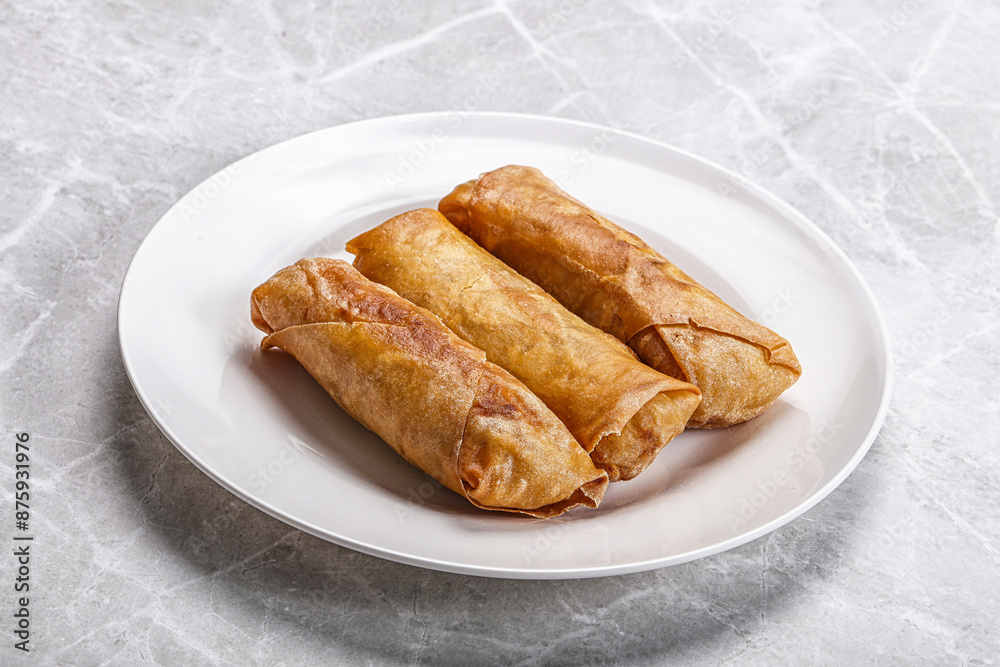 Traditional crispy fried stuffed springroll Traditional crispy fried stuffed springroll