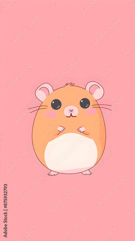 Fototapeta premium Cute hamster illustration | High Quality | Wallpaper 