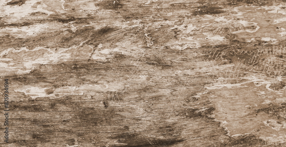 Naklejka premium Sepia Tone Wood Texture Detailed Close-Up
