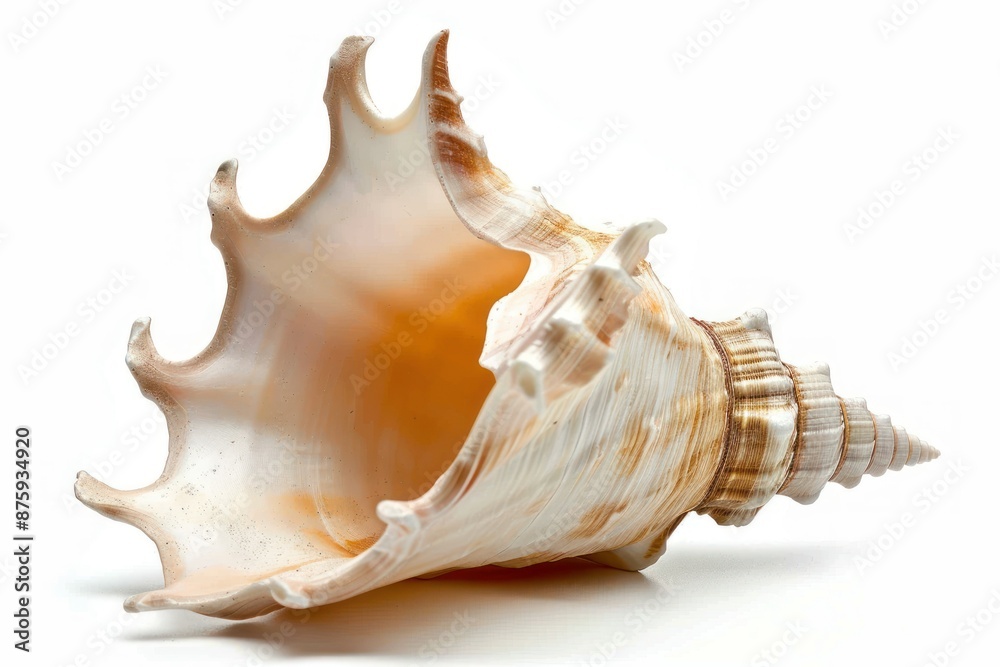 Elegant Sea Shell Isolated on White Elegant Sea Shell Isolated on White