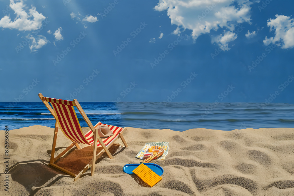 The concept of summer holidays, a place to rest on the beach. The concept of summer holidays, a place to rest on the beach.