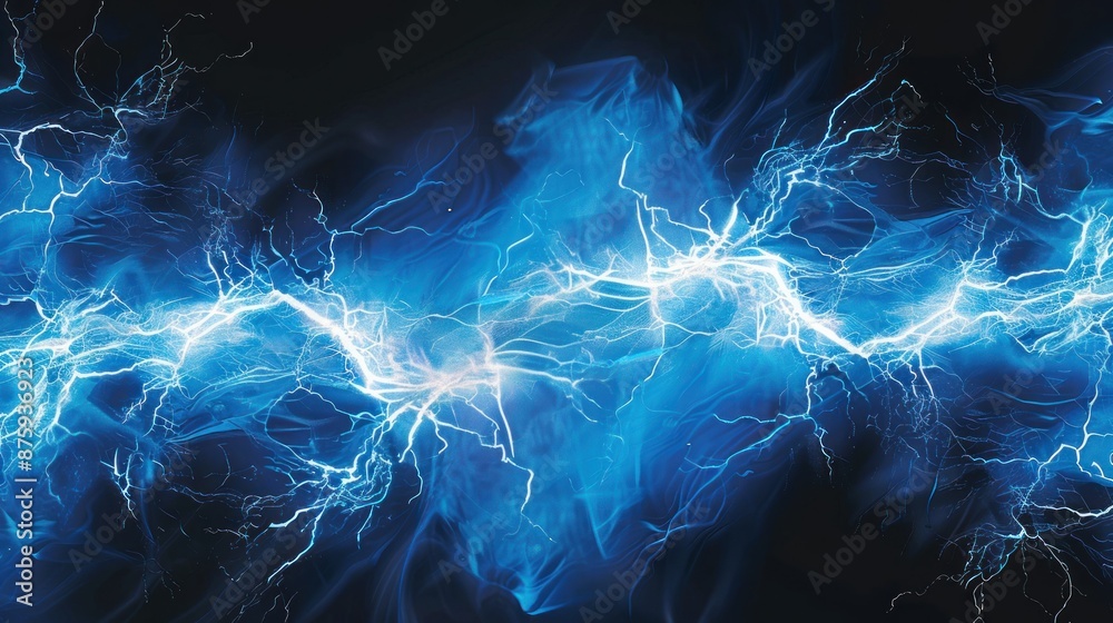 Electric Blue Abstract Art: A Digital Illustration Electric Blue Abstract Art: A Digital Illustration