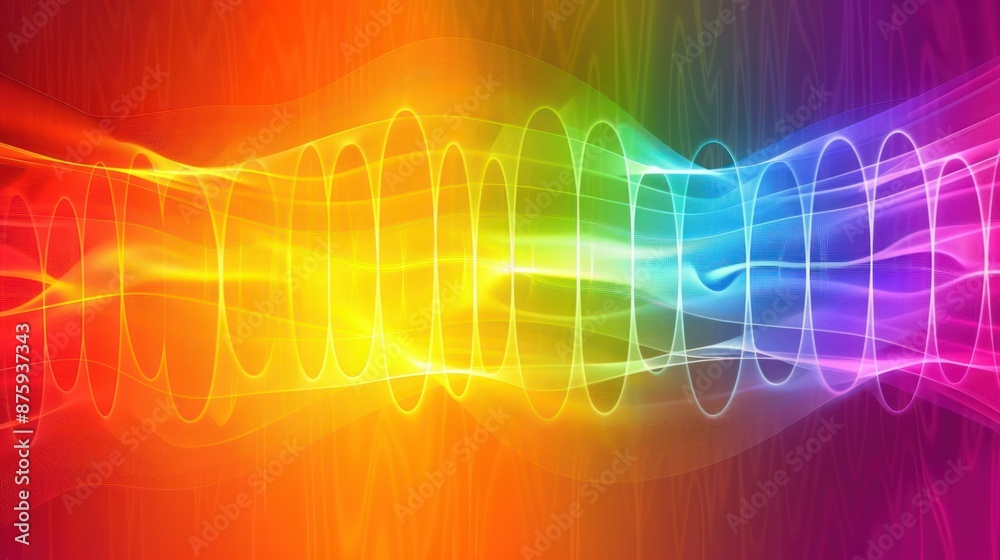 Abstract Rainbow Waves Digital Art Abstract Rainbow Waves Digital Art