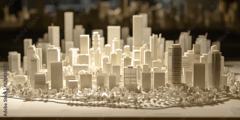 Intricate Urban Planning and Architectural Model Intricate Urban Planning and Architectural Model