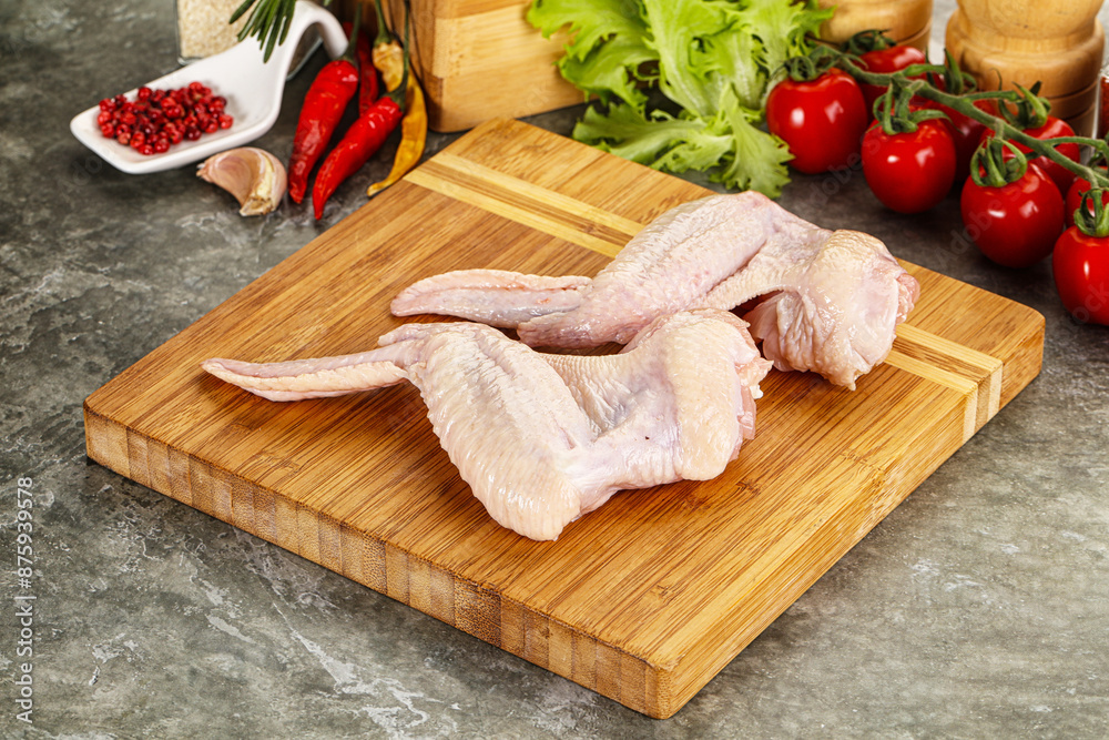 Raw chicken wings foe cooking Raw chicken wings foe cooking