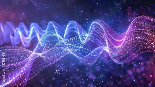 Abstract Wavy Lights in Purple and Blue © Iswanto