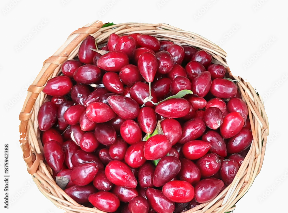 cherries in a basket cherries in a basket