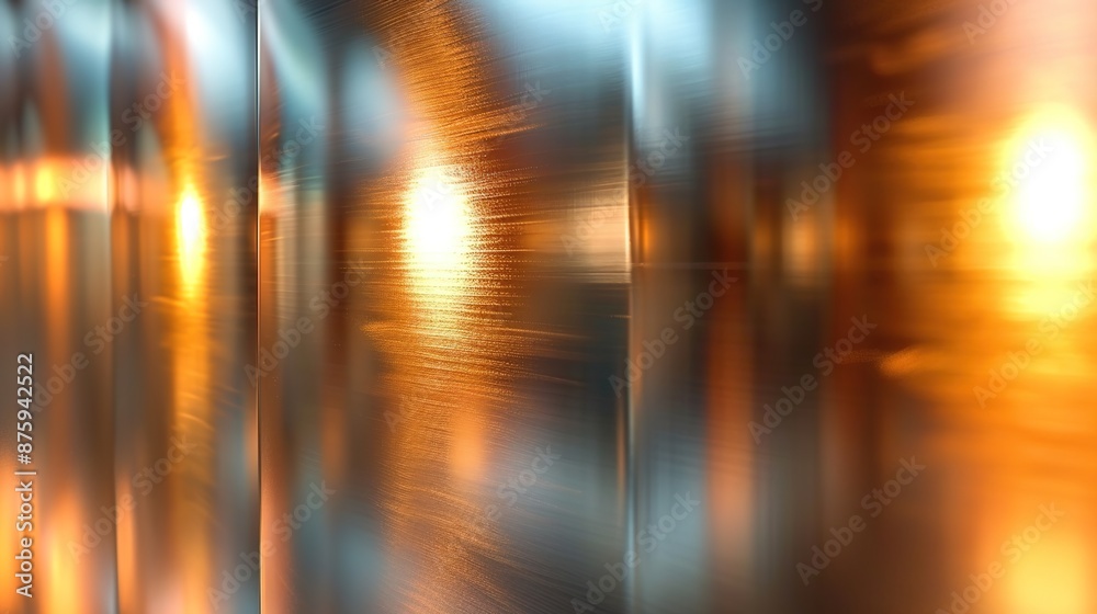 Futuristic Metallic Gradients with Soft Reflections in High-Tech Design Elements