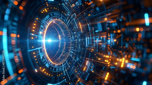 Wallpaper Mural Abstract Technology Tunnel Torontodigital.ca