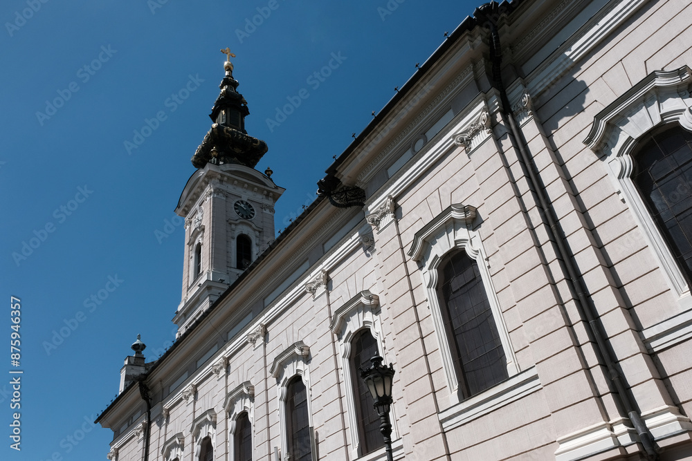 St. George orthodox Cathedral on sunny summer day. Novi Sad, Serbia. St. George orthodox Cathedral on sunny summer day. Novi Sad, Serbia.