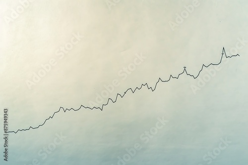 Single line graph showing gradual growth on a plain background.