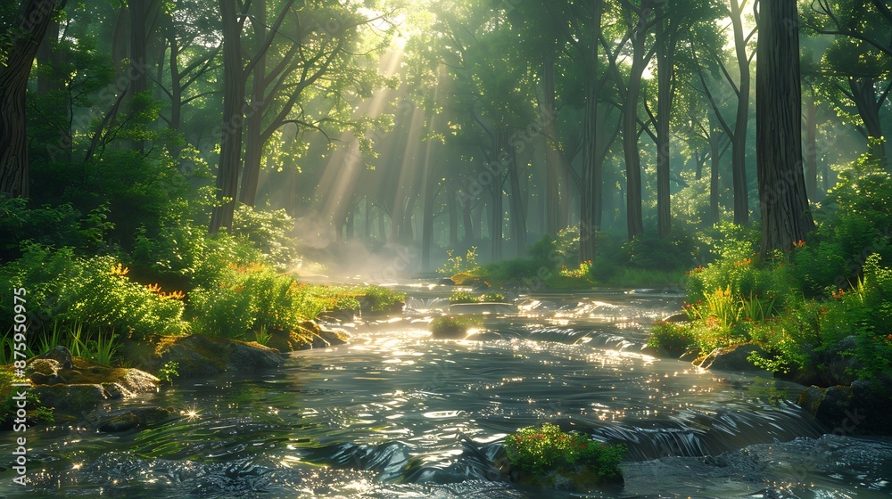 Fototapeta premium waterfall in the forest