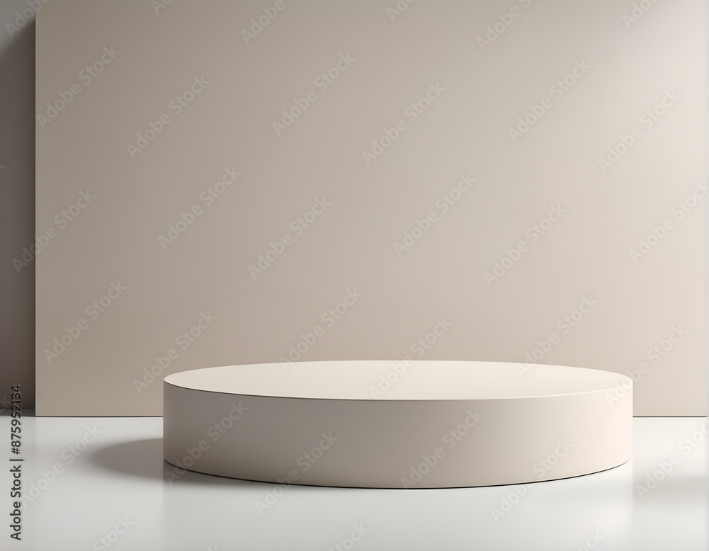 High-Resolution Beige Podium Stand for Visual Merchandising High-Resolution Beige Podium Stand for Visual Merchandising