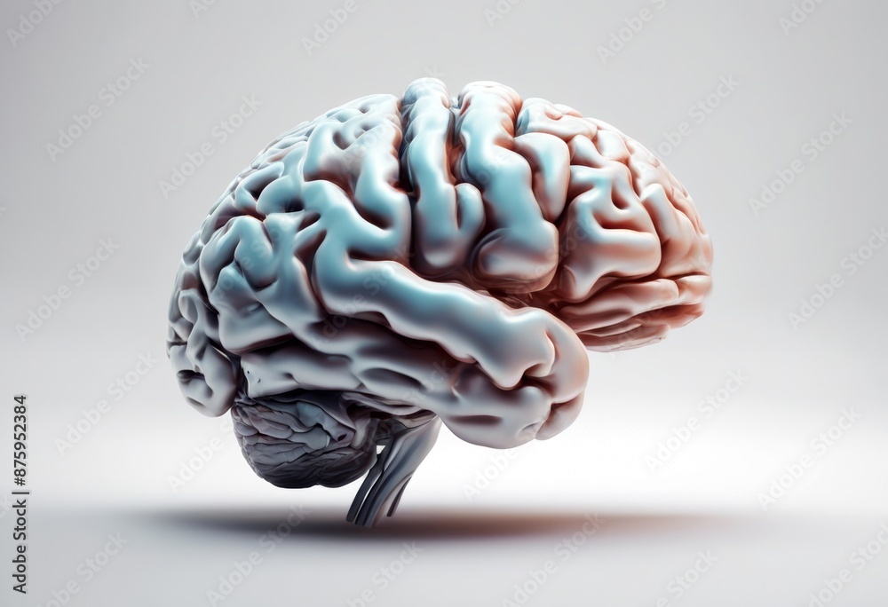 side left concept right white background brain human three dimensional design thinks idea brainstorm business creative psychology science art banner mind side left concept right white background brain human three dimensional design thinks idea brainstorm business creative psychology science art banner mind