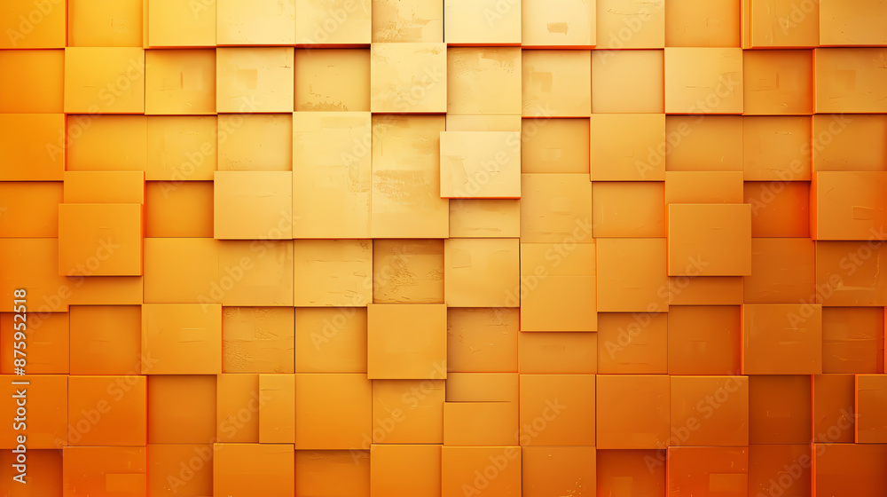 Warm yellow gradient background with orange textured tiles Warm yellow gradient background with orange textured tiles