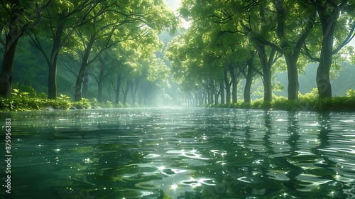 sun rays in the forest