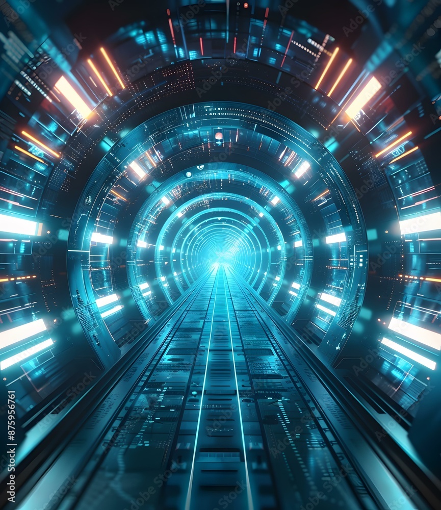 Futuristic Tunnel With Light Futuristic Tunnel With Light
