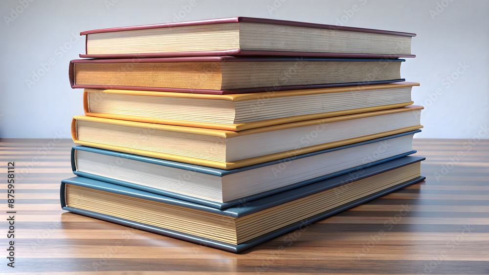 Stack of books on a wooden table. Back to school concept. Stack of books on a wooden table. Back to school concept.