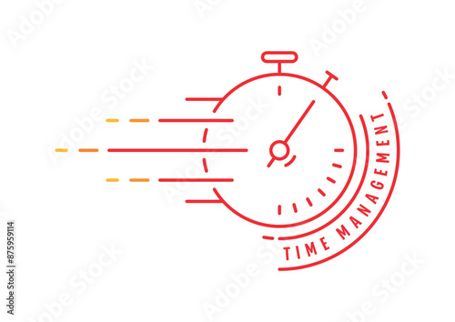 red speedometer concept. time management and speedometer symbol. speed dial symbol