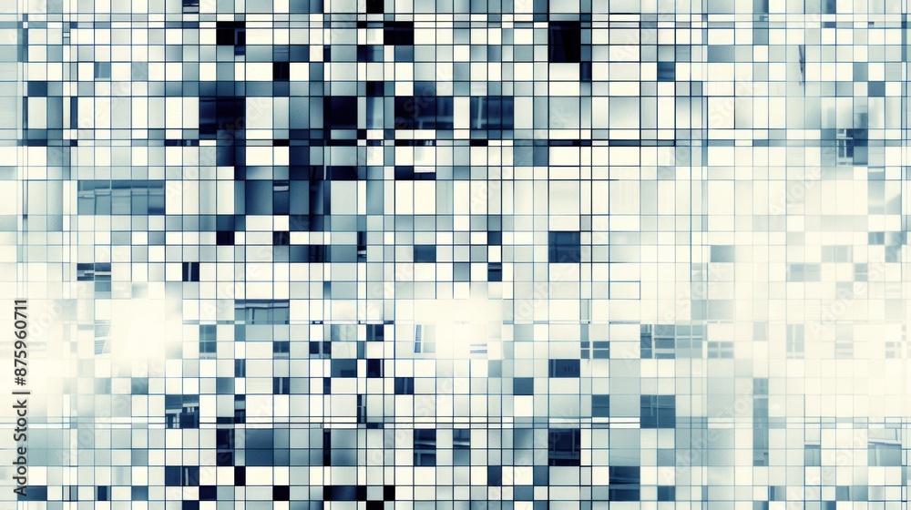 Abstract Blue and White Grid Pattern Abstract Blue and White Grid Pattern