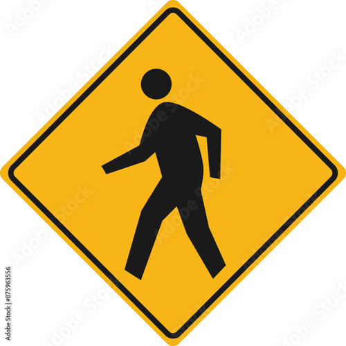 Pedestrain crossing sign illustration vector