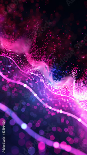 Abstract background with colorful sound waves