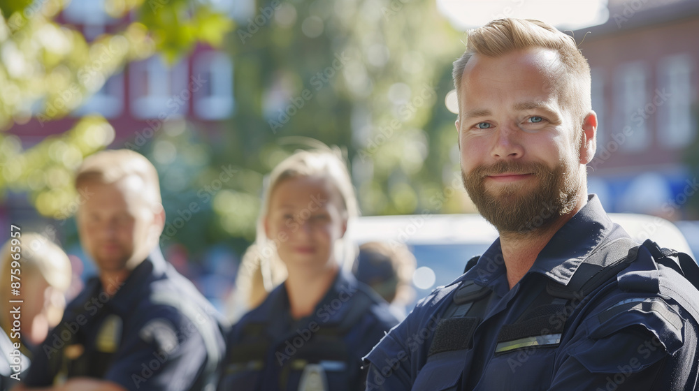 Fototapeta premium Security guard smiling