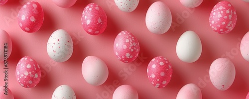 Wallpaper Mural Pink and White Easter Eggs Pattern on a Pink Background Torontodigital.ca