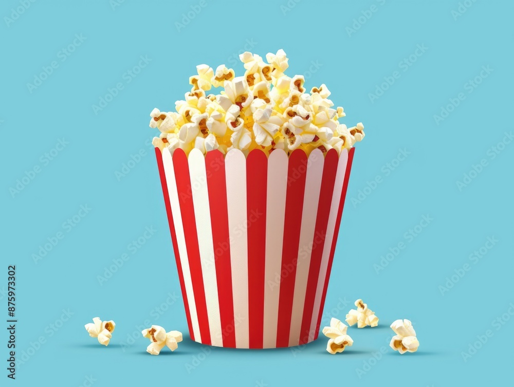 Red and White Striped Popcorn Cup Red and White Striped Popcorn Cup