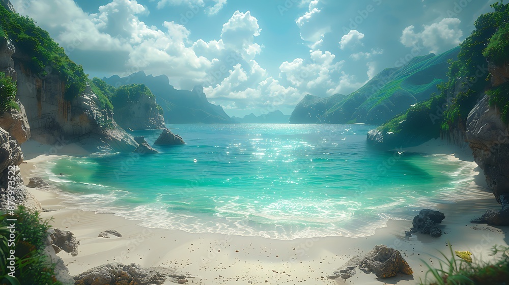 Fototapeta premium tropical island in the ocean