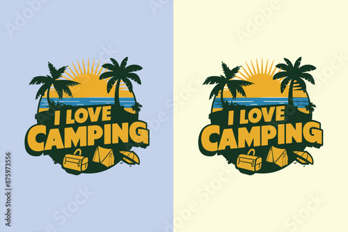 I Love Camping T-shirt design photo