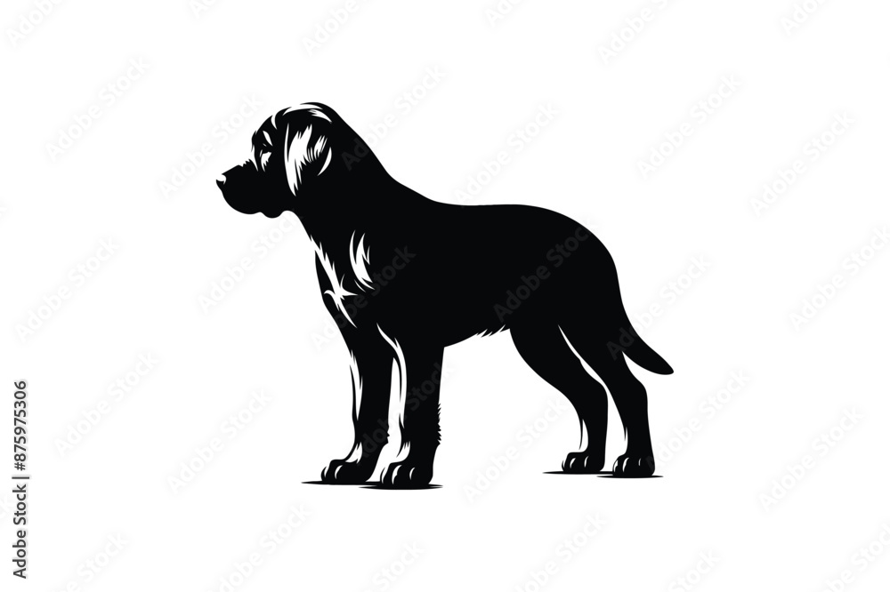 Dog silhouette vector illustration