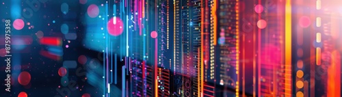 Wallpaper Mural Hyper realistic risk management tools, vibrant abstract shapes and colors, futuristic finance innovation Torontodigital.ca