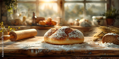 Golden Brown Perfection: Freshly Baked Loaf photo