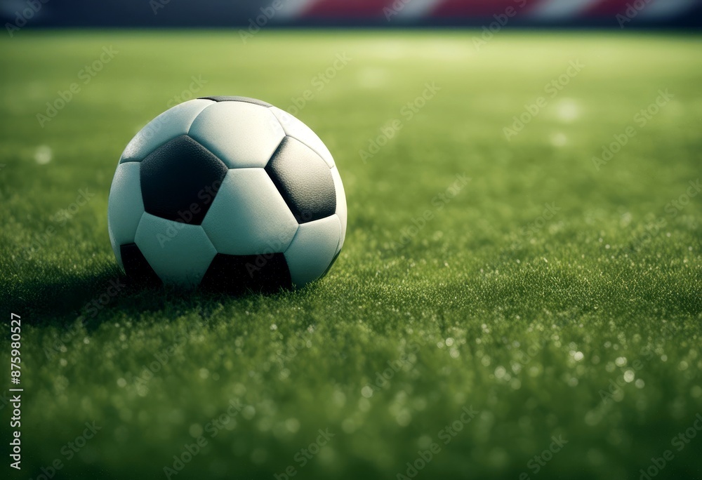 Fototapeta premium soccer background technology field grass close