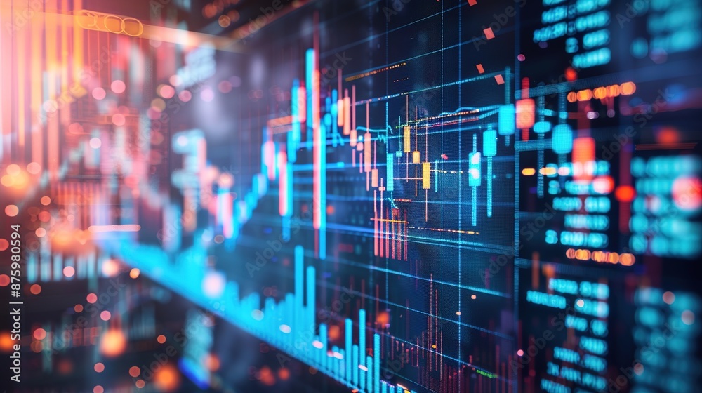 Advanced Financial AI Analysis Using Algorithmic Data on a High-Tech Background Advanced Financial AI Analysis Using Algorithmic Data on a High-Tech Background