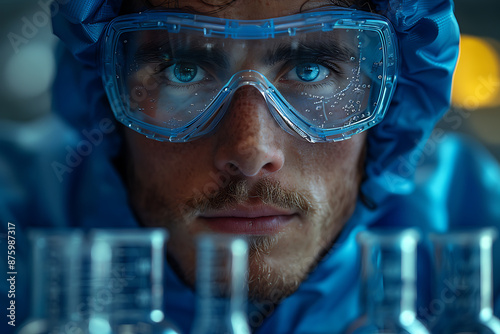 Wallpaper Mural Scientist Conducts Research in Lab Torontodigital.ca