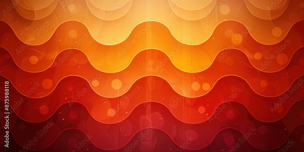 Fototapeta premium Abstract Orange And Red Wavy Background