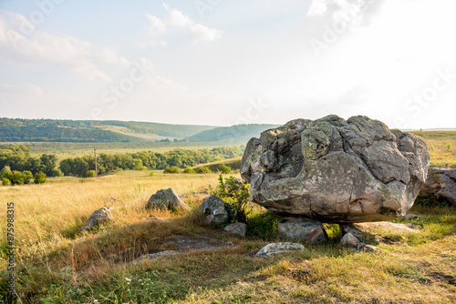 The monument of nature is megalith Horse Stone, Tulskiy region, Russia