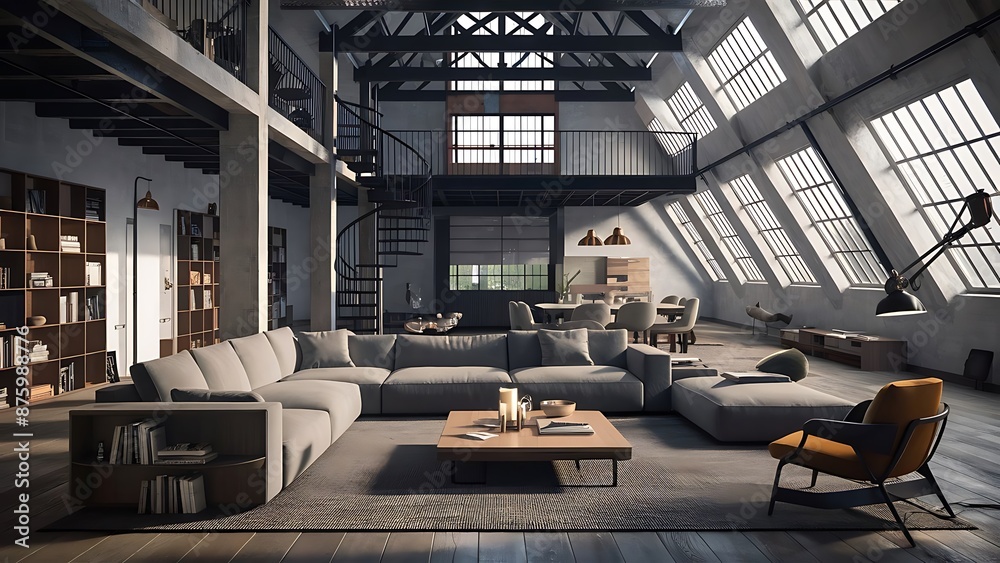 Awesome Modern Loft Living Room | Architecture Interior Awesome Modern Loft Living Room | Architecture Interior