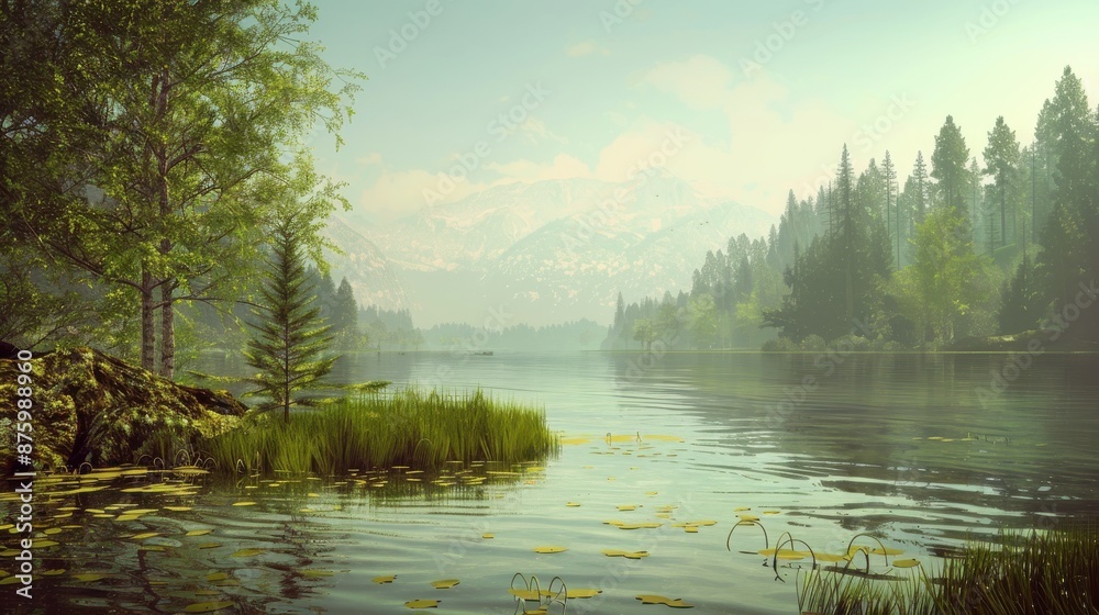 Naklejka premium Hyper realistic vintage conservation efforts, natural resource management scenes, retro environmental concept