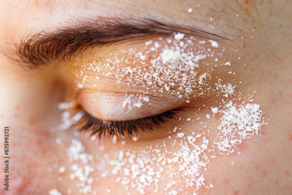 Close up of an infant showing an allergic dermatitis rash. The image highlights the problems associated with skin disease in babies, emphasizing the importance of proper skin care and medical Close up of an infant showing an allergic dermatitis rash. The image highlights the problems associated with skin disease in babies, emphasizing the importance of proper skin care and medical