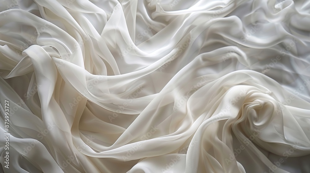 Ethereal Draping of Transparent Chiffon Fabric for Elegance and Grace Ethereal Draping of Transparent Chiffon Fabric for Elegance and Grace