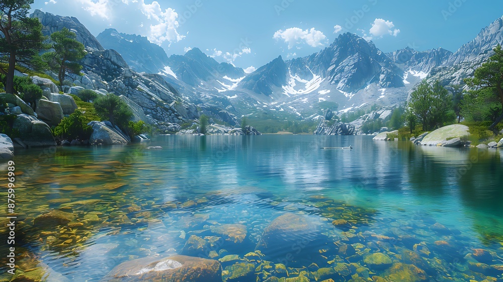 Fototapeta premium lake and mountains