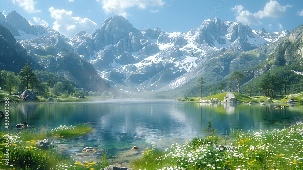 Fototapeta premium lake in the mountains