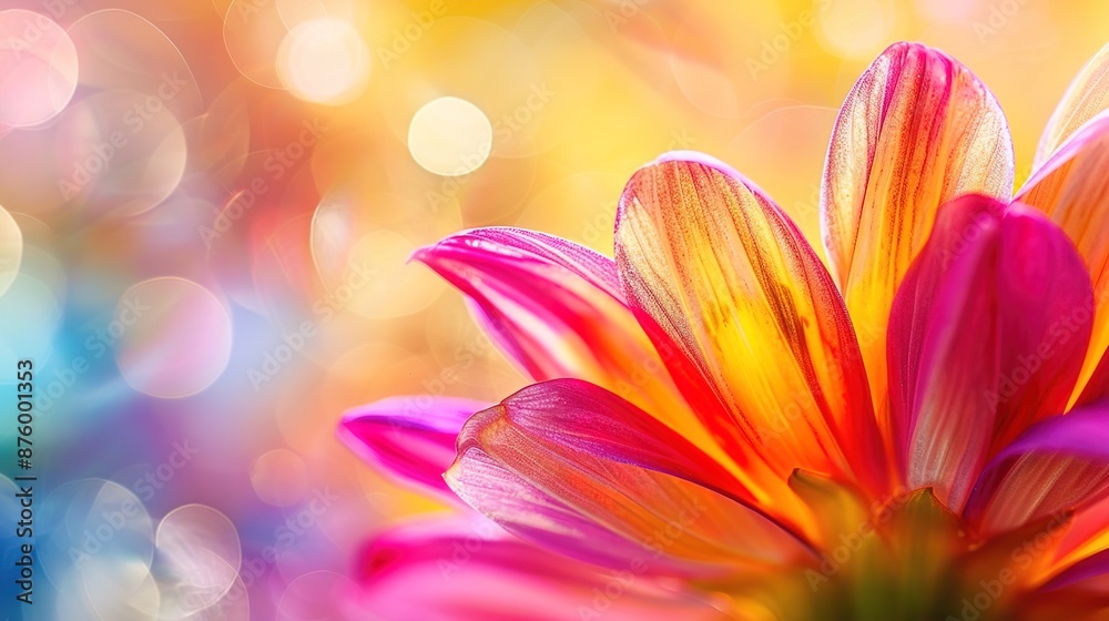 Blooming Beauty: Captivating Macro Shot of Vibrant Flower Petals Surrounded by Soft Bokeh Background Blooming Beauty: Captivating Macro Shot of Vibrant Flower Petals Surrounded by Soft Bokeh Background