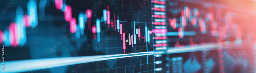 Abstract financial chart with glowing colorful lines and data points, representing market trends and economic growth in a digital display. Abstract financial chart with glowing colorful lines and data points, representing market trends and economic growth in a digital display.