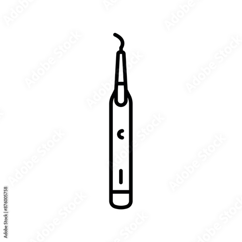 Ultrasonic scaler line black icon
