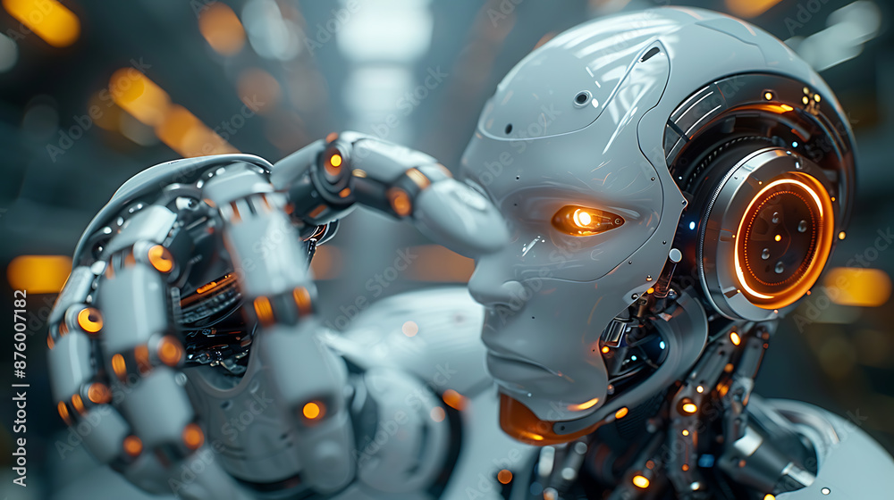 Gray Industrial Automation Robot in Action Gray Industrial Automation Robot in Action