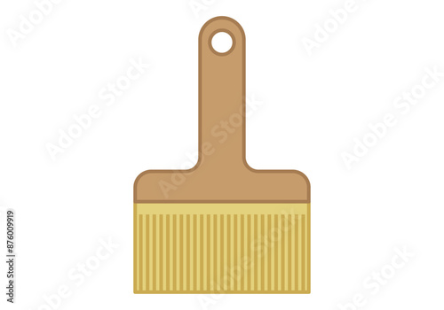 Brocha de pintor gruesa de mango de madera